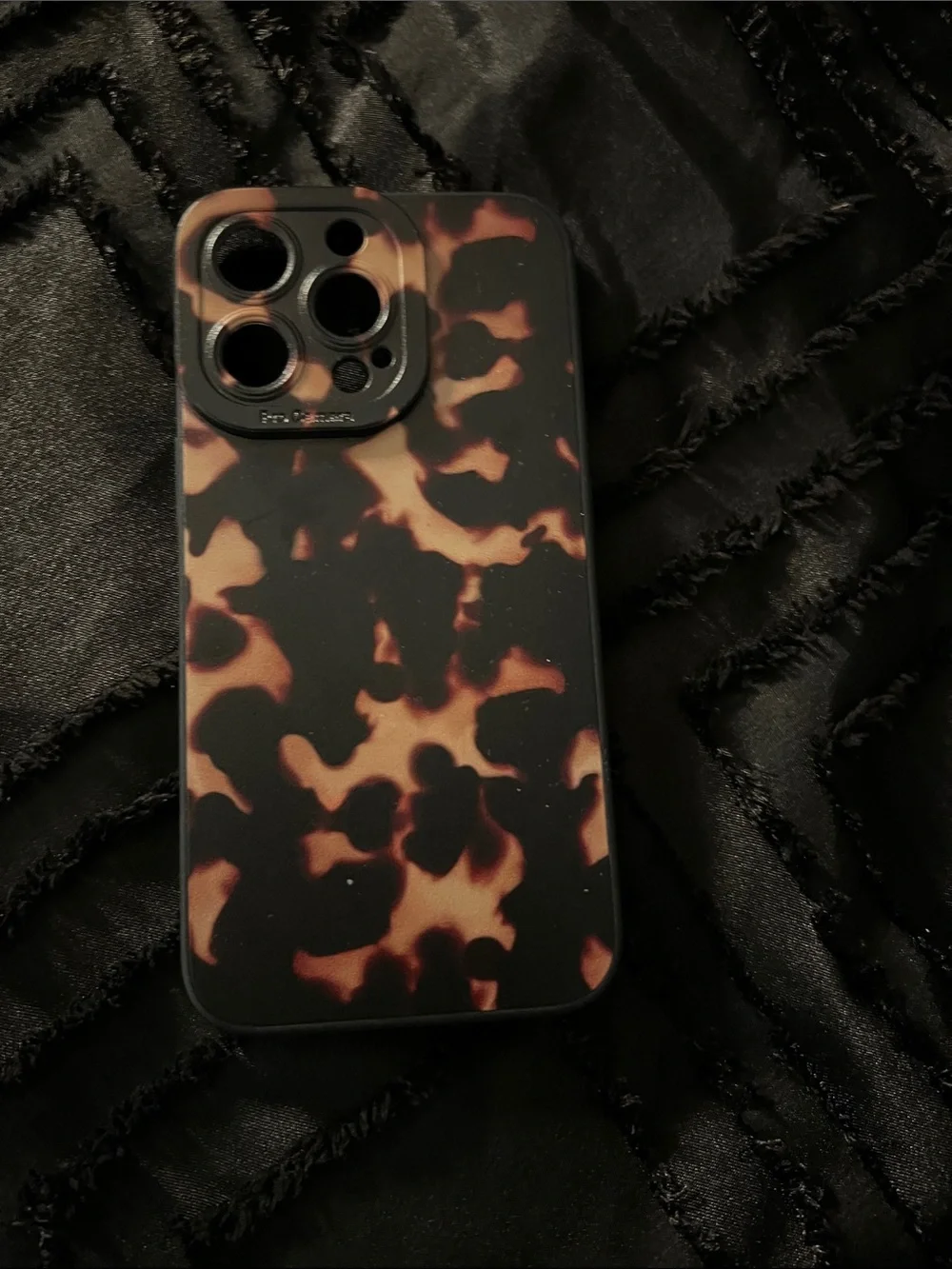 Tortoiseshell Pattern Phone Case - Brown & Black